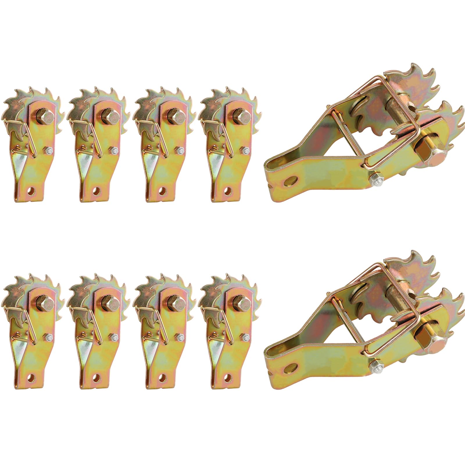 SHUESS 10 Pack Heavy Duty Electric Fence Wire Strainer - Steel Ratchet Tensioner for Farm, Garden & Yard Fencing | Secure Livestock & Property Protection | Perfect for Agricultural, Residential & Pet Enclosures