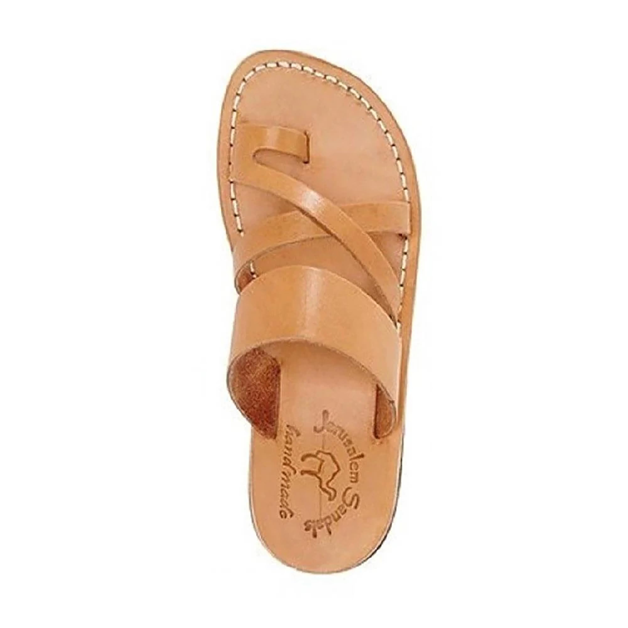 Premium Men's Leather Toe Loop Slide Sandals - The Good Shepherd - Comfortable & Stylish Summer Footwear for Beach, Pool & Casual Outings
