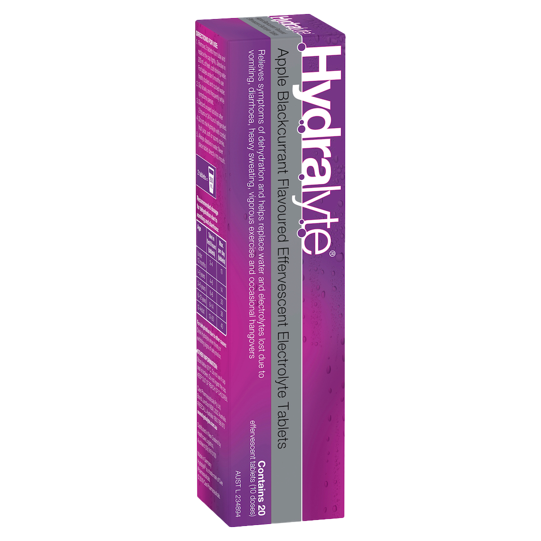 Hydralyte Effervescent Electrolyte Tablets - 20 Pack | Fast Hydration & Recovery | Perfect for Sports, Travel & Dehydration Relief