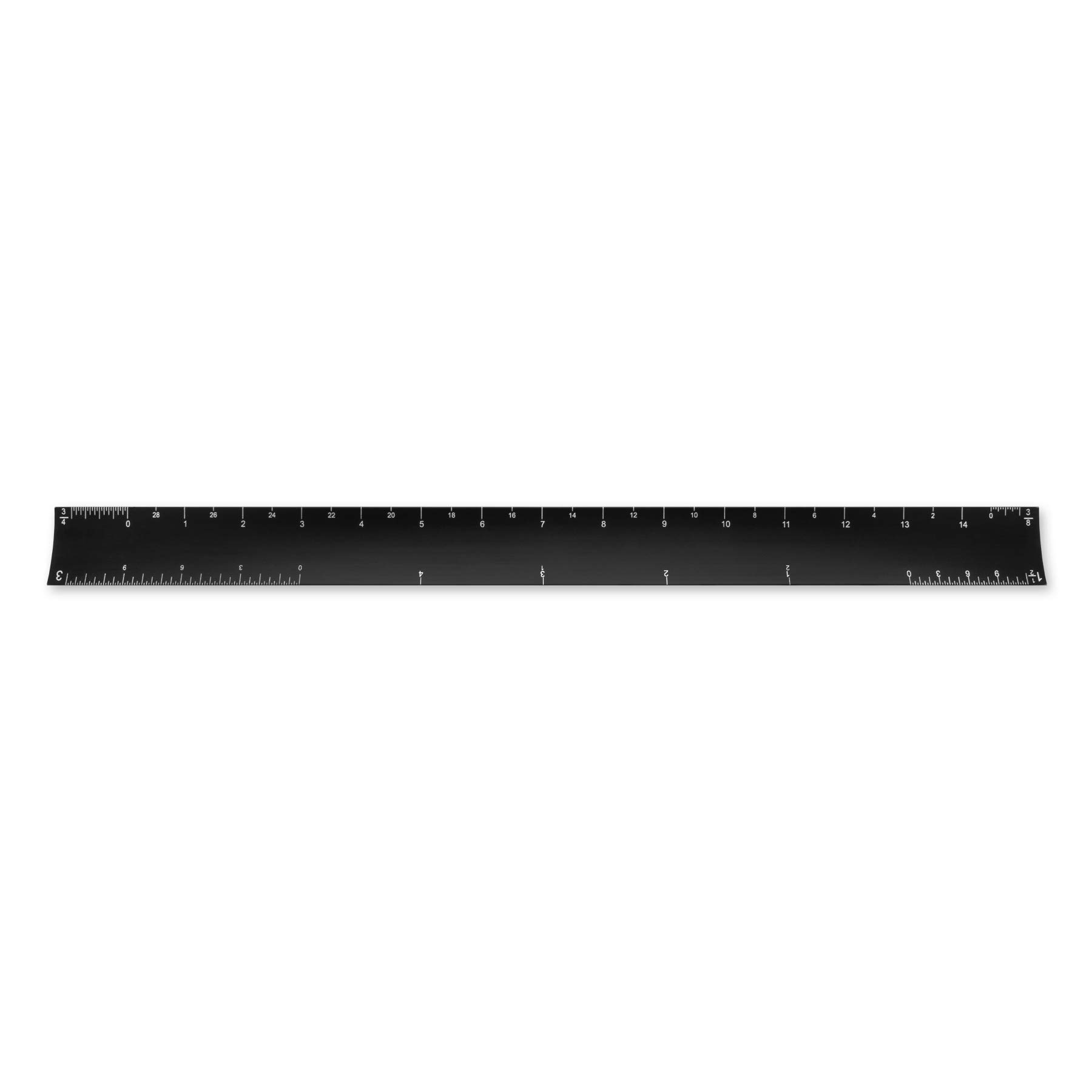 Alumicolor Aluminum Architect Hollow Drafting Scale Ruler - 12 Inch Professional Drawing Tool for School, Office, Art & Engineering Drafting - Perfect for Blueprint Reading, Technical Sketching & Design Projects (Black)
