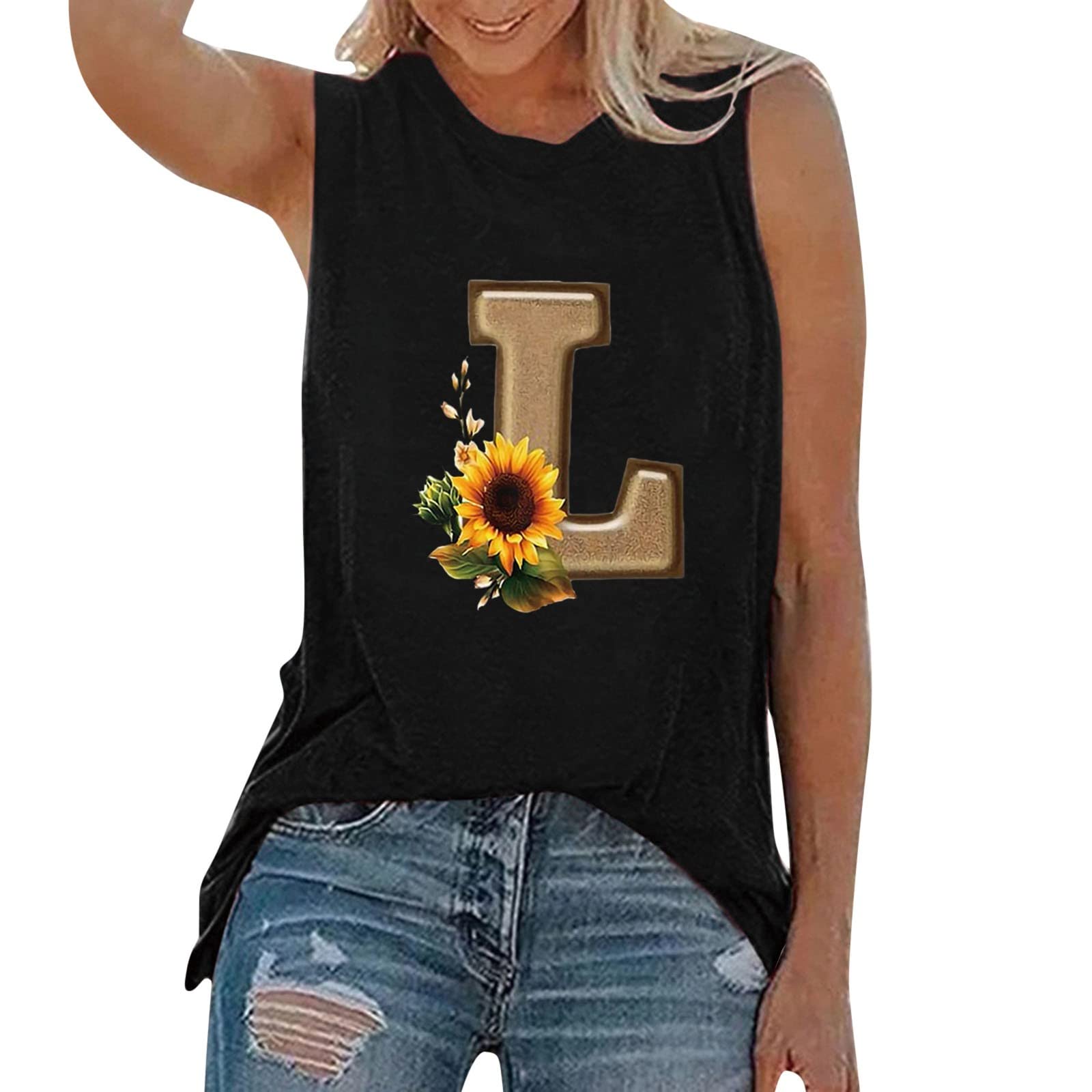 Comfortable Women's Summer Cami Tops - Round Neck Printed Casual Loose Blouse for Everyday Wear | Perfect for Beach, Office & Weekend Outfits