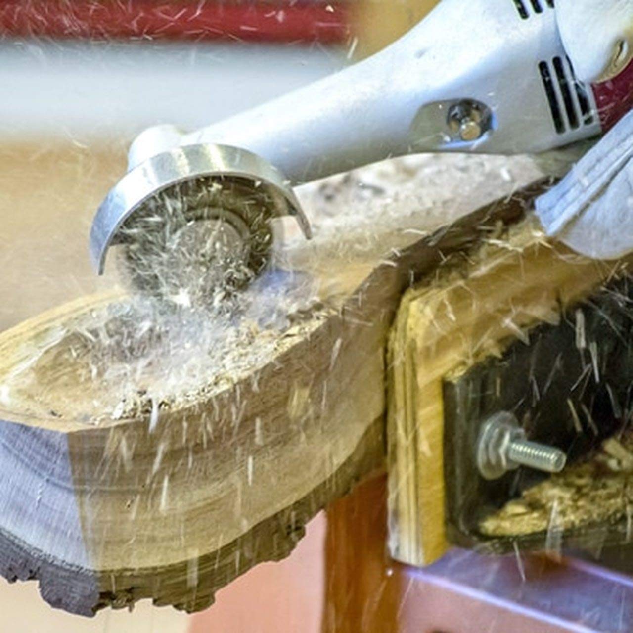 King Arthur's Tools MERLIN2® Nick Agar's Signature Series Variable Speed Mini Angle Grinder Set with 22 Accessories - Perfect for Wood Carving, Metal Polishing & DIY Projects #10117