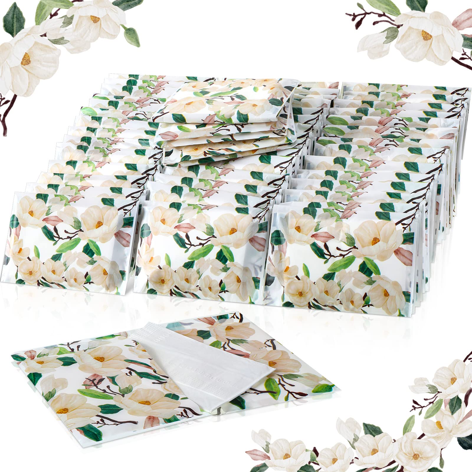 Geyee 50 Pack Travel Tissues - 3 Ply Disposable Pocket Tissues for Wedding, Travel & School (500 Sheets) - Home & On-the-Go Use