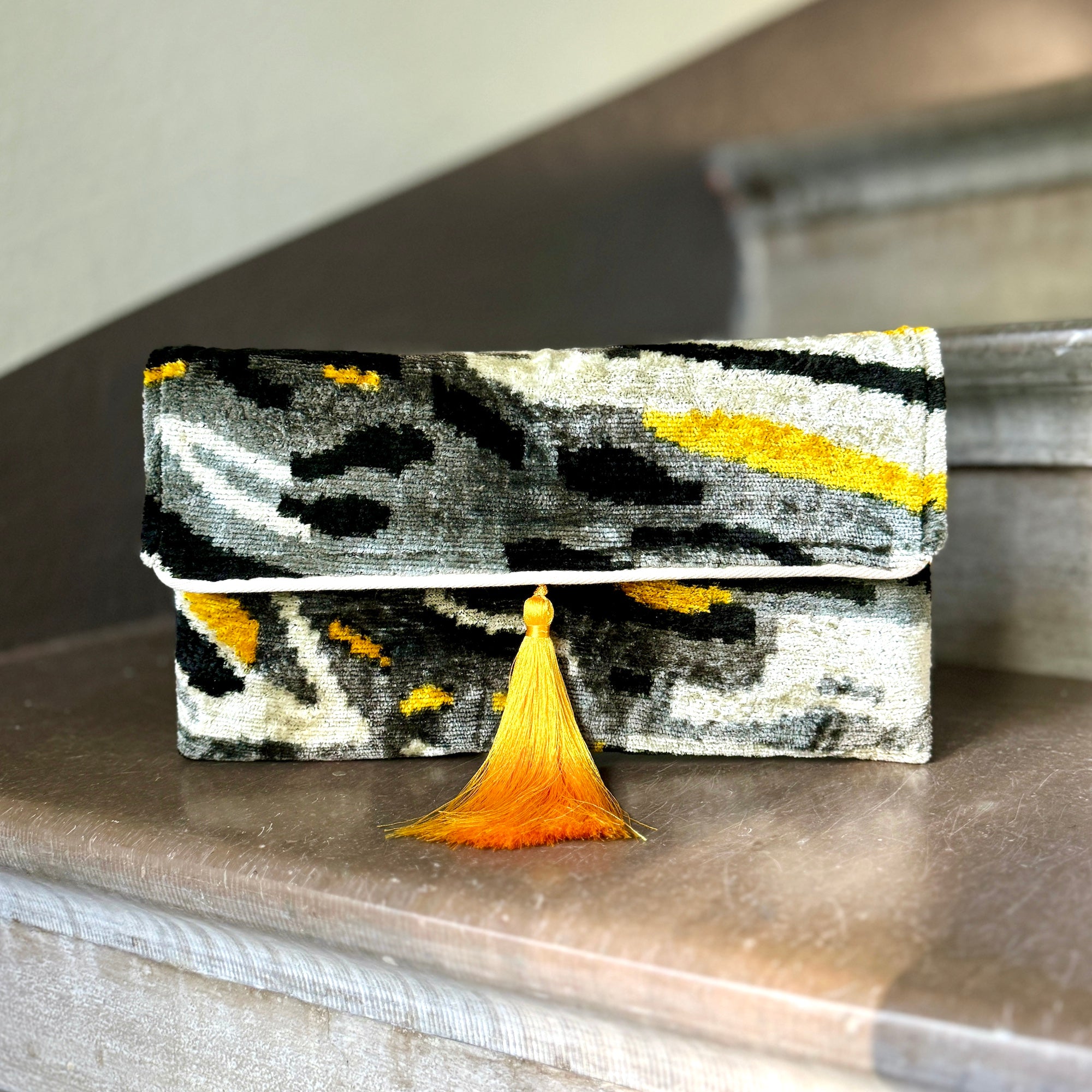 Ikat Clutch Bag by Cap Martin - Stylish Women's Evening Purse for Parties, Weddings & Special Occasions