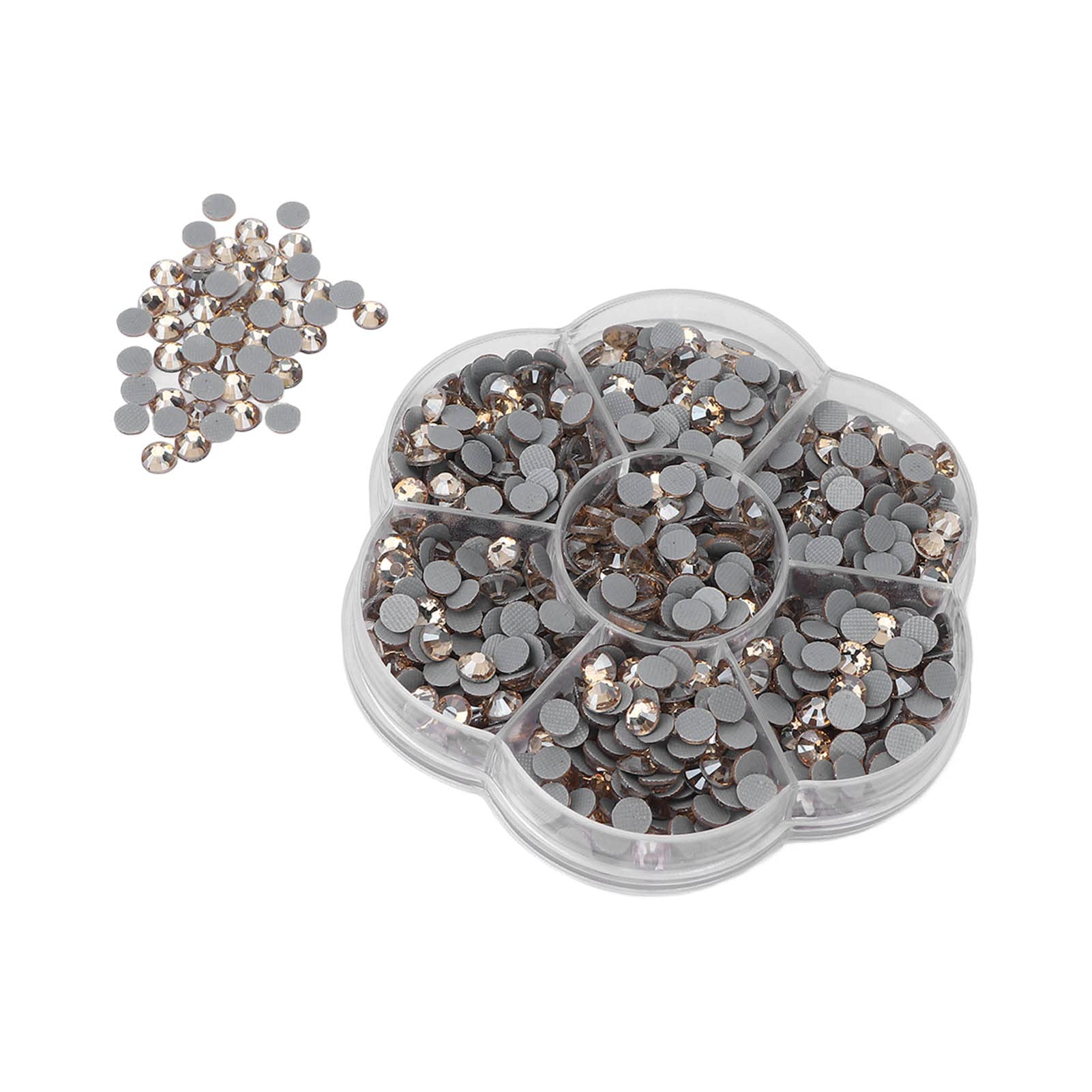 JM201 Golden Phantom Rhinestones - Shiny Transparent Lightweight Nail Art Decorations for DIY Nails, Phone Cases & Bags | Perfect for Party, Wedding & Festival Accessories