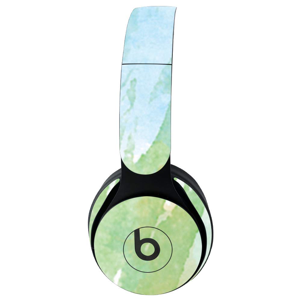 MightySkins Vinyl Decal Wrap Cover for Beats Solo Pro Wireless Headphones - Watercolor White | Protective, Durable, Customizable Skin | Easy to Apply & Remove | Made in USA | Perfect for Travel, Workouts & Personalization