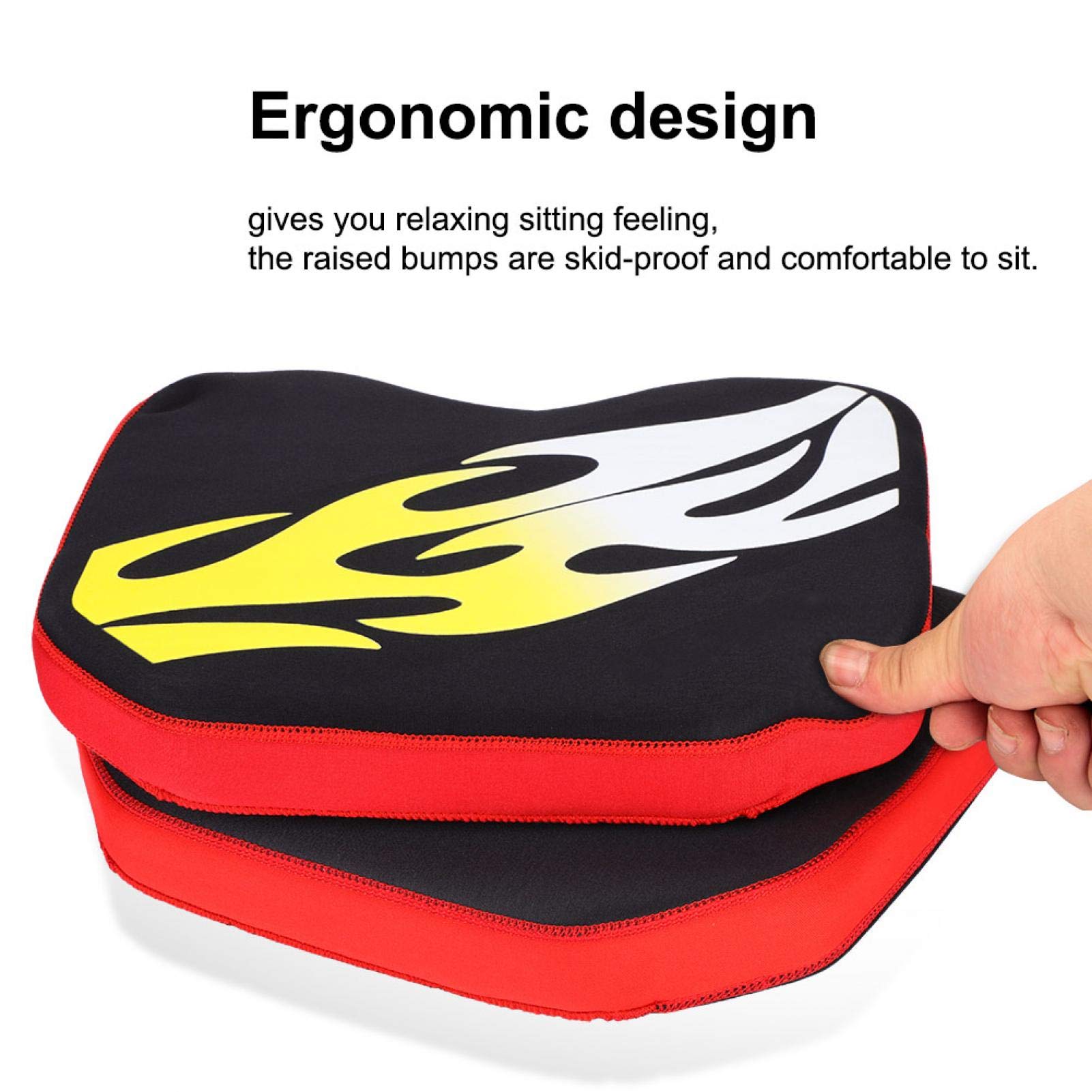 Joyzan Kayak Seat Cushion - Thick Comfortable Padded Seat with Suction Cups for Kayak, Canoe & Fishing Boats | Waterproof Outdoor Camping & Fishing Accessory (Flame Red) - Perfect for Kayaking Adventures, Fishing Trips & Water Sports