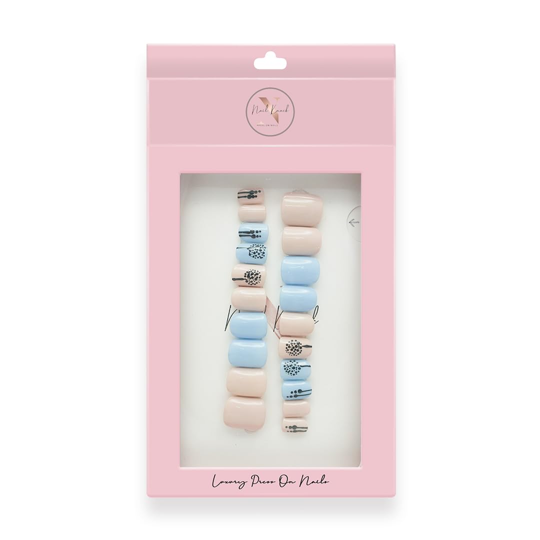 Premium Fake Press-On Nails - Dandelion in Summer Set of 20 | Reusable Full Coverage UV Gel Coated Artificial Nails | Easy to Use & Time-Saving | Perfect for Parties, Weddings, Date Nights & Daily Wear | Stick-On Nail Extensions for Both Hands