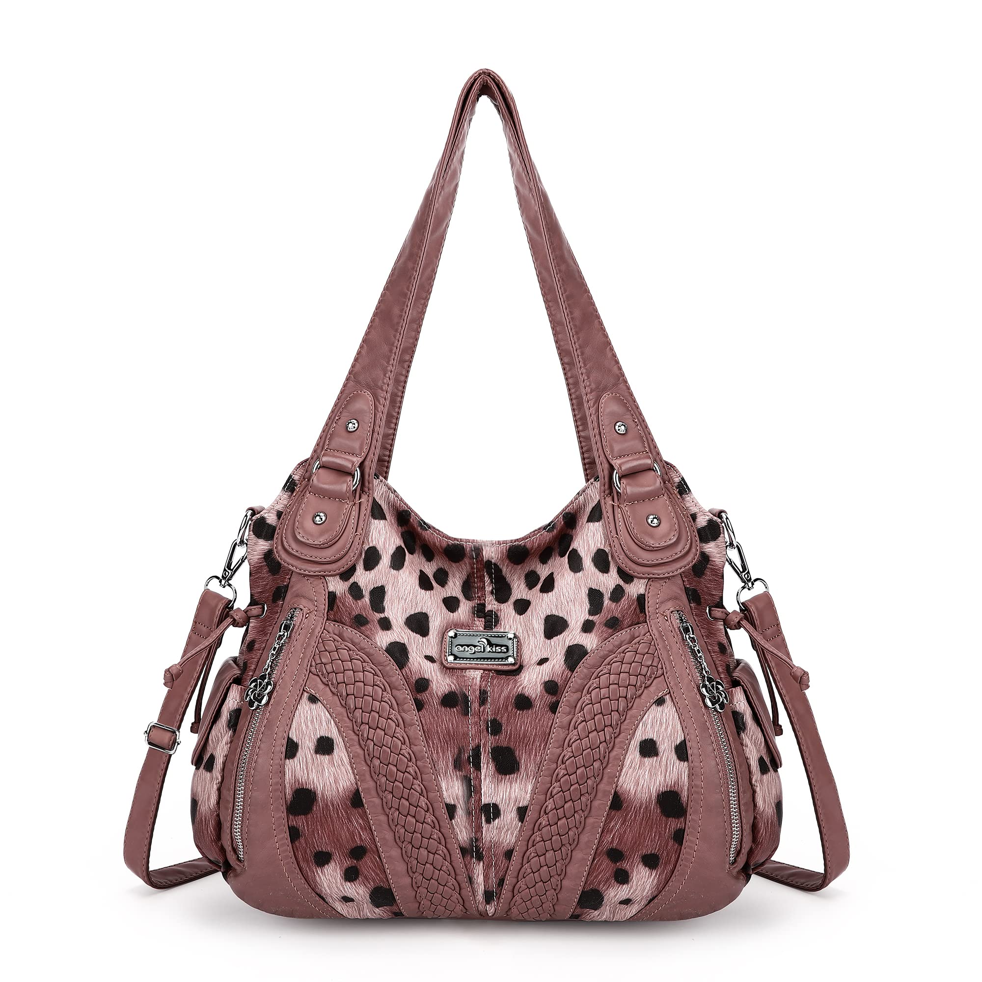 Women's Fashion Tote Bag & Shoulder Purse - Washed Synthetic Leather Top Handle Satchel Handbag for Work, Travel & Everyday Use