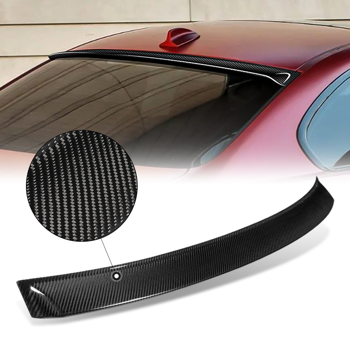 BMW 3 Series E92 Coupe Rear Window Roof Spoiler - Genuine Carbon Fiber (2007-2013) | Enhances Aerodynamics & Style for Sporty Driving