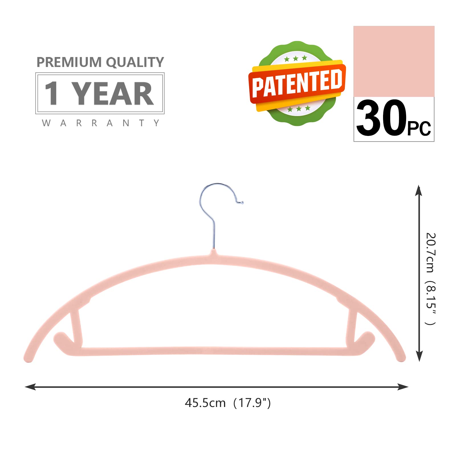 MIZGI Premium Velvet Hangers (30-Pack) - Heavy Duty Non-Slip Closet Organizers with Chrome Hooks, Space Saving Rounded Hangers for Coats, Sweaters, Jackets & Pants - Perfect for Wardrobe Organization & Closet Storage Solutions