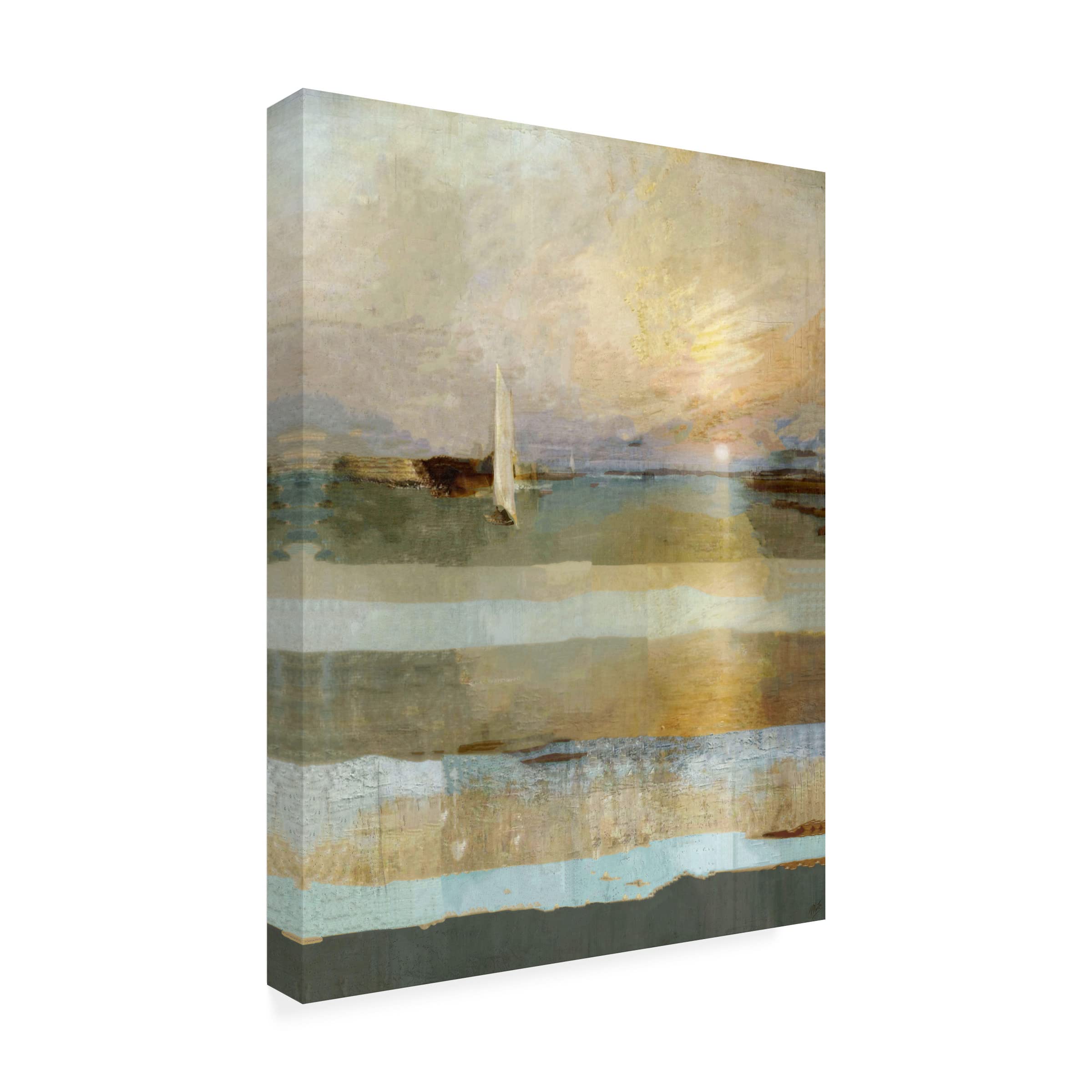 Trademark Fine Art 'Golden' Canvas Wall Art by Marta Wiley - Elegant Home Decor for Living Room, Bedroom & Office