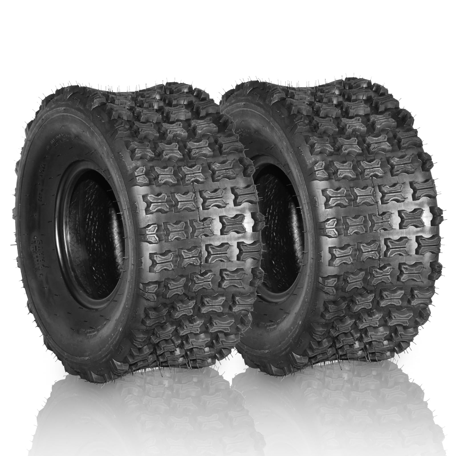 22x10-10 ATV UTV Tires - 6 Ply Tubeless All Terrain Rear Tires (Set of 2) for Sport Riding, Mud Trails & Off-Road Adventures