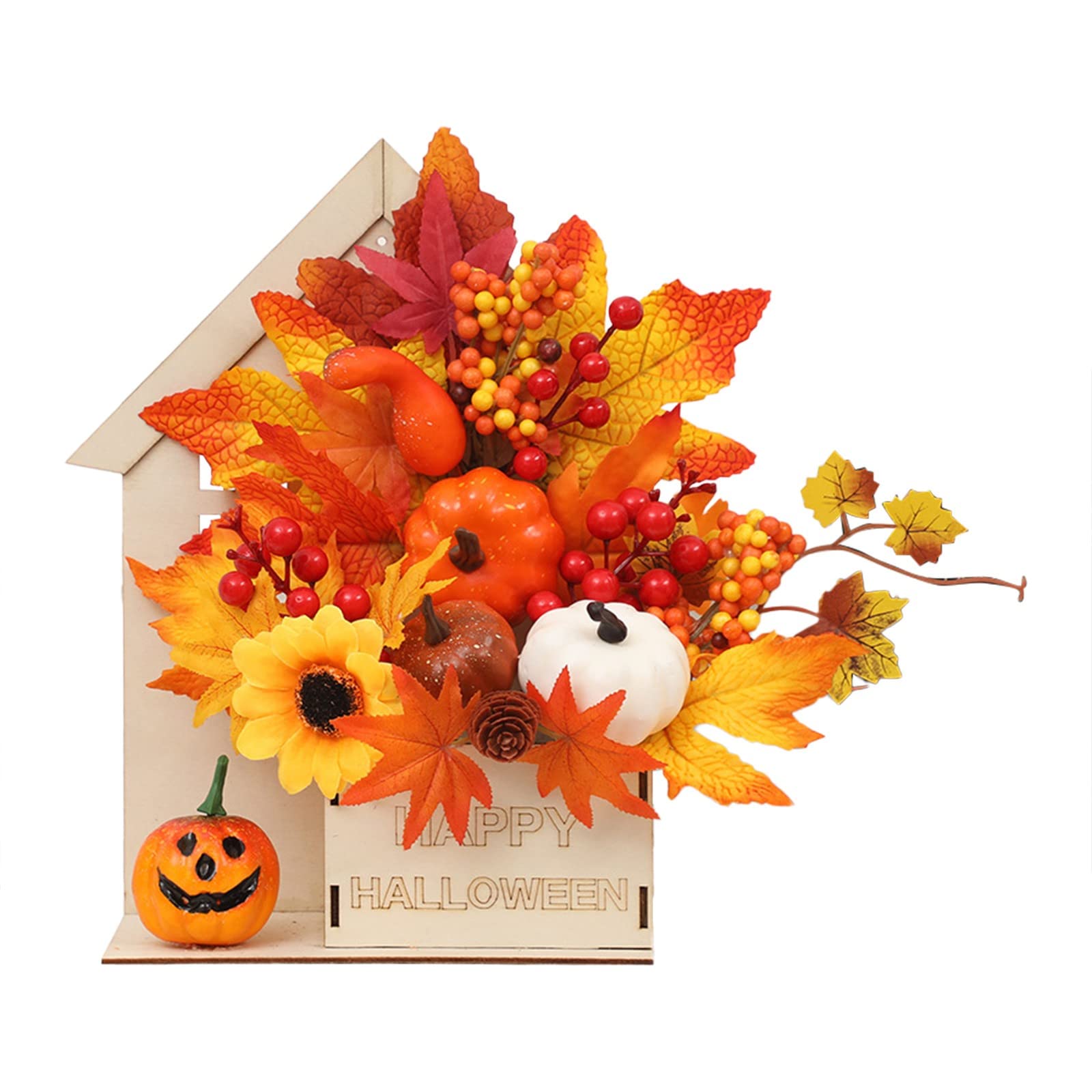 Halloween Pumpkin Decor - Thanksgiving Autumn Table Centerpiece for Coffee Table