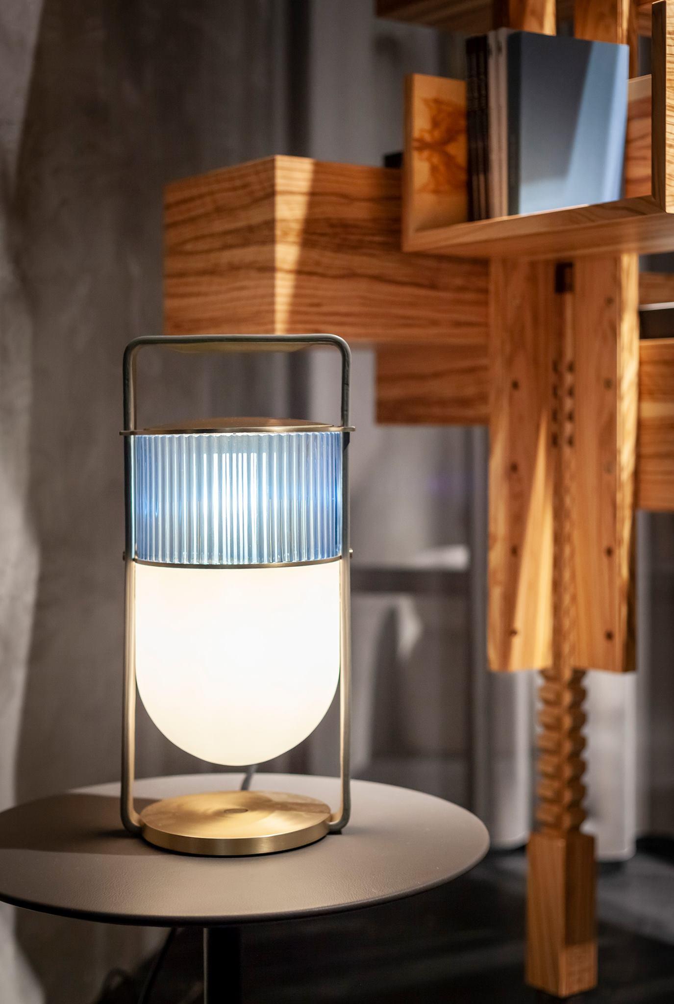 Modern Xi Table Lamp - Stylish LED Nightstand Light for Bedroom, Living Room & Office - Perfect for Reading, Relaxing & Decor