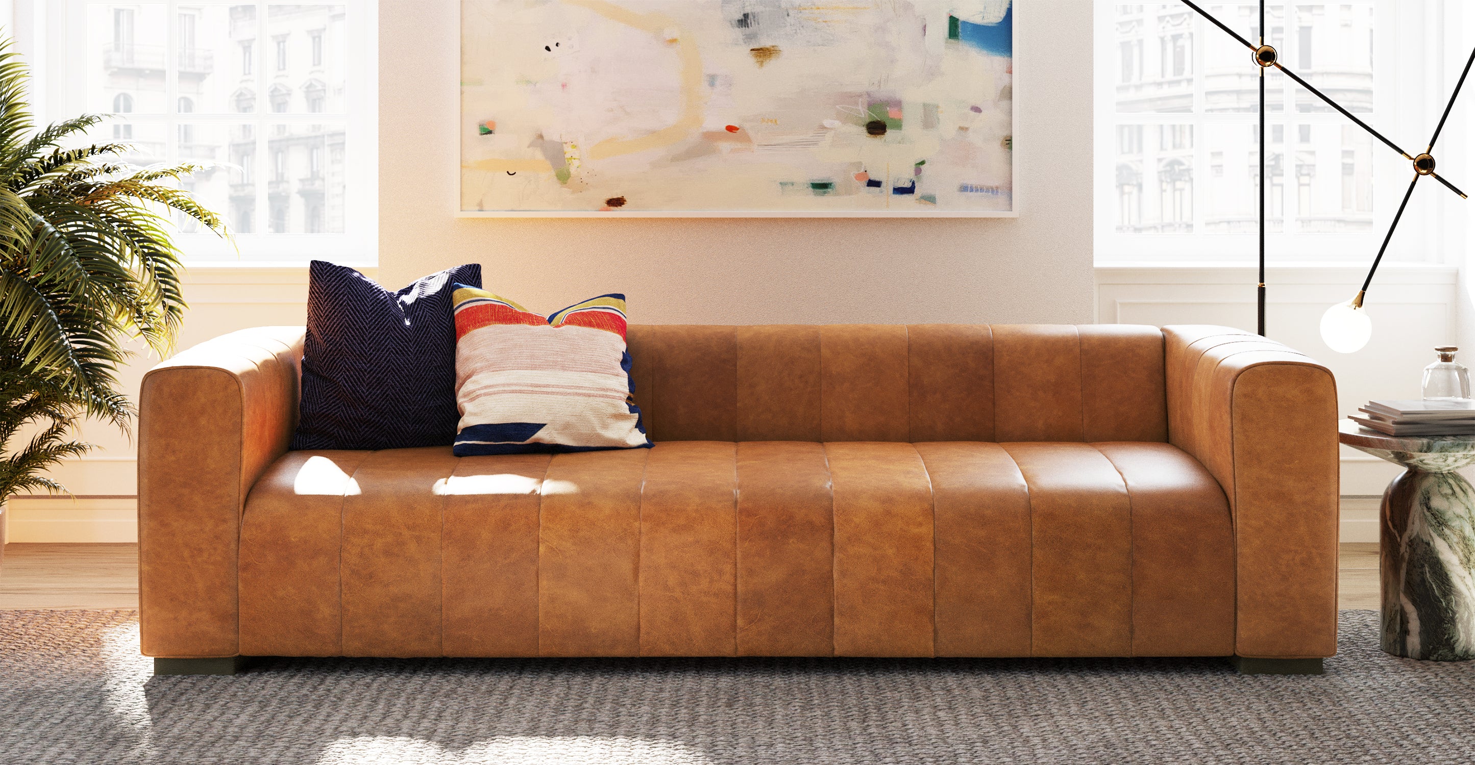 Canale 86 Sofa - Modern Comfortable Living Room Couch for Small Spaces, Apartments & Cozy Home Decor