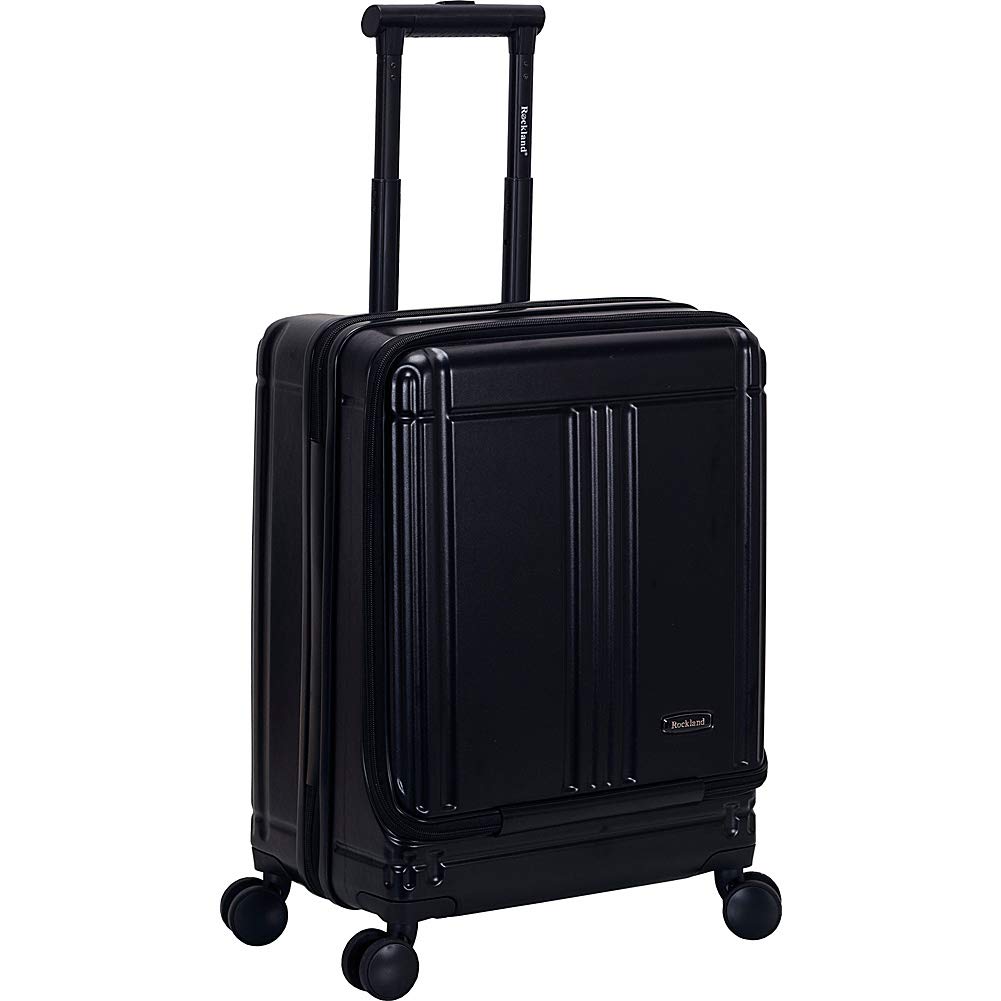 Rockland Tokyo 19-Inch Hardside Spinner Carry-On Luggage for Laptop - Lightweight & Durable Black Suitcase - Perfect for Business Travel, Weekend Trips & Airplane Cabin Use