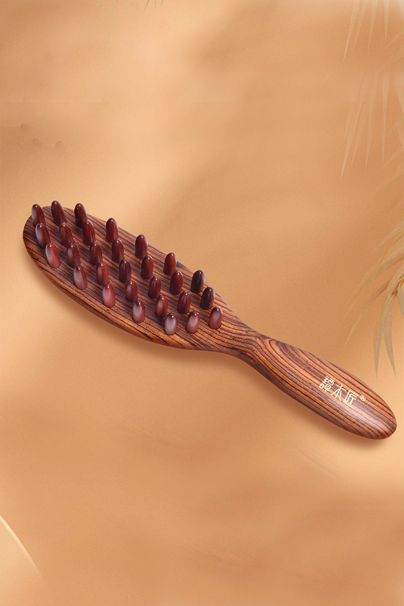 RoseWOOD Scalp Massager for Hair Growth & Relaxation - Handheld Head Scratcher for Stress Relief & Dandruff Removal - Perfect for Home Spa & Self-Care Routine