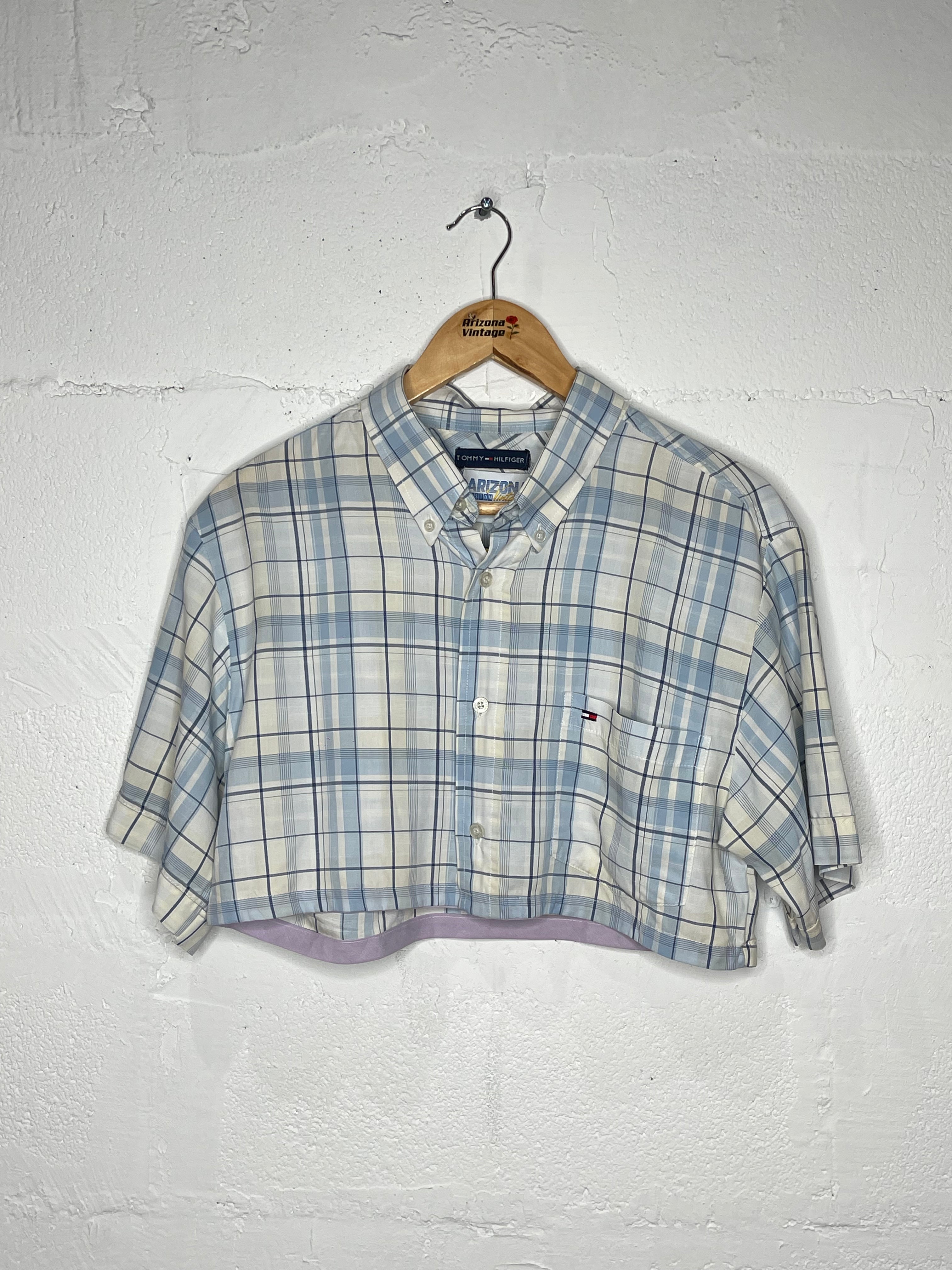 Tommy Hilfiger Women's Crop Top Shirt - Casual Short Sleeve Blouse for Summer Outfits & Streetwear Fashion
