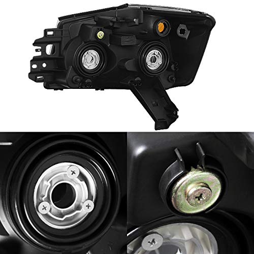 AKKON Black Headlights Front Lamps for 2004-2015 Nissan Titan & 2005-2007 Nissan Armada - Direct Replacement Left & Right Pair - Upgrade Your Truck's Style & Night Visibility