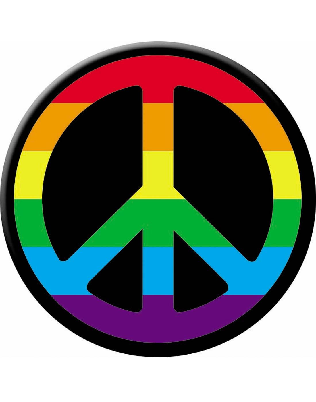 Peace Sign Iron On Applique Patch - DIY Clothing & Accessories Decoration for T-Shirts, Jeans, Bags - Hippie Style & Festival Fashion