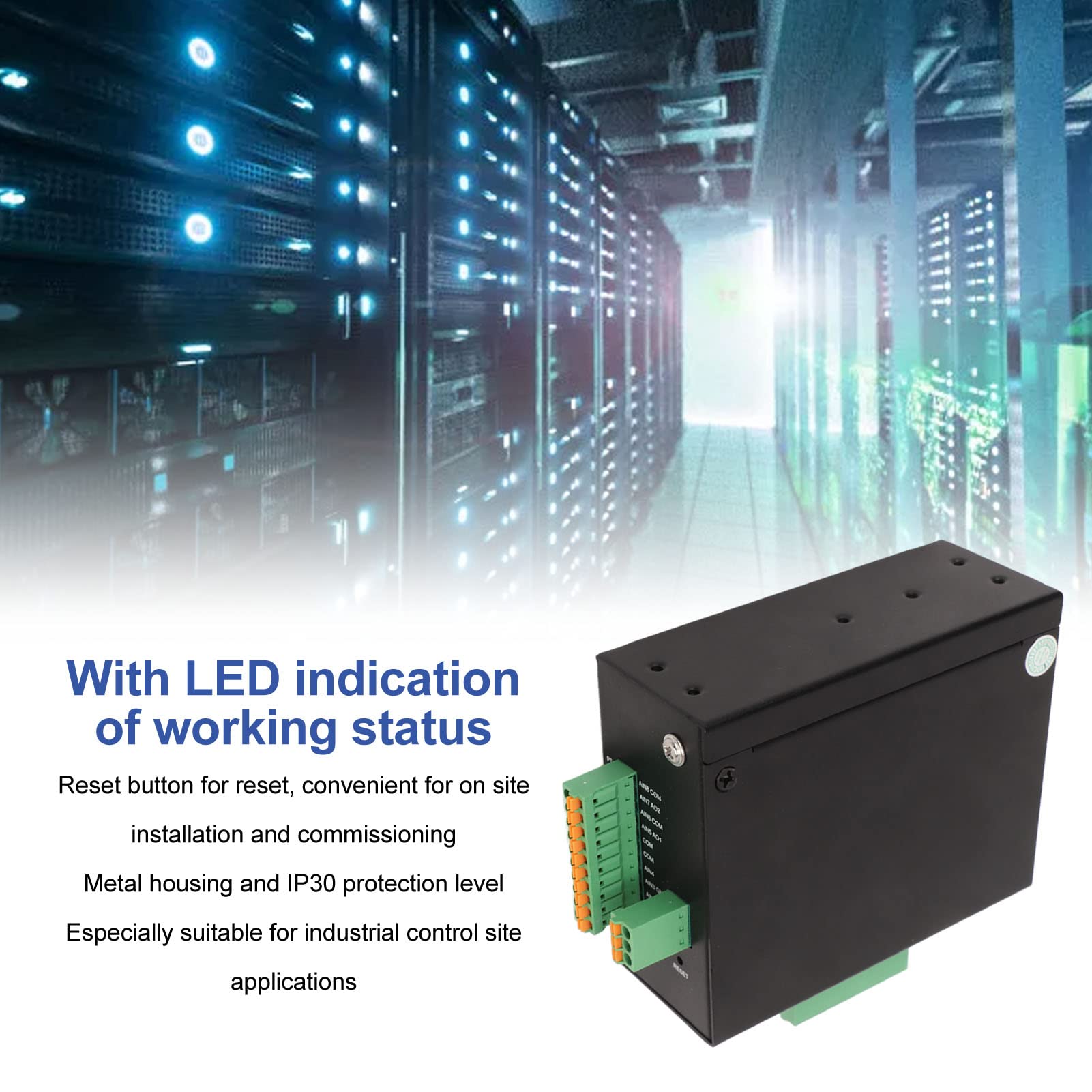 M160T Ethernet TCP Module - 8-Channel Modbus to TCP Remote I/O Module with AC100-240V & IP30 Protection | Industrial Automation & Smart Home Data Acquisition Solution