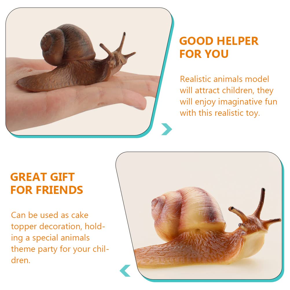 TOYANDONA 4Pcs Educational Snail Toy Set for Kids - Early Learning & Aquarium Decor