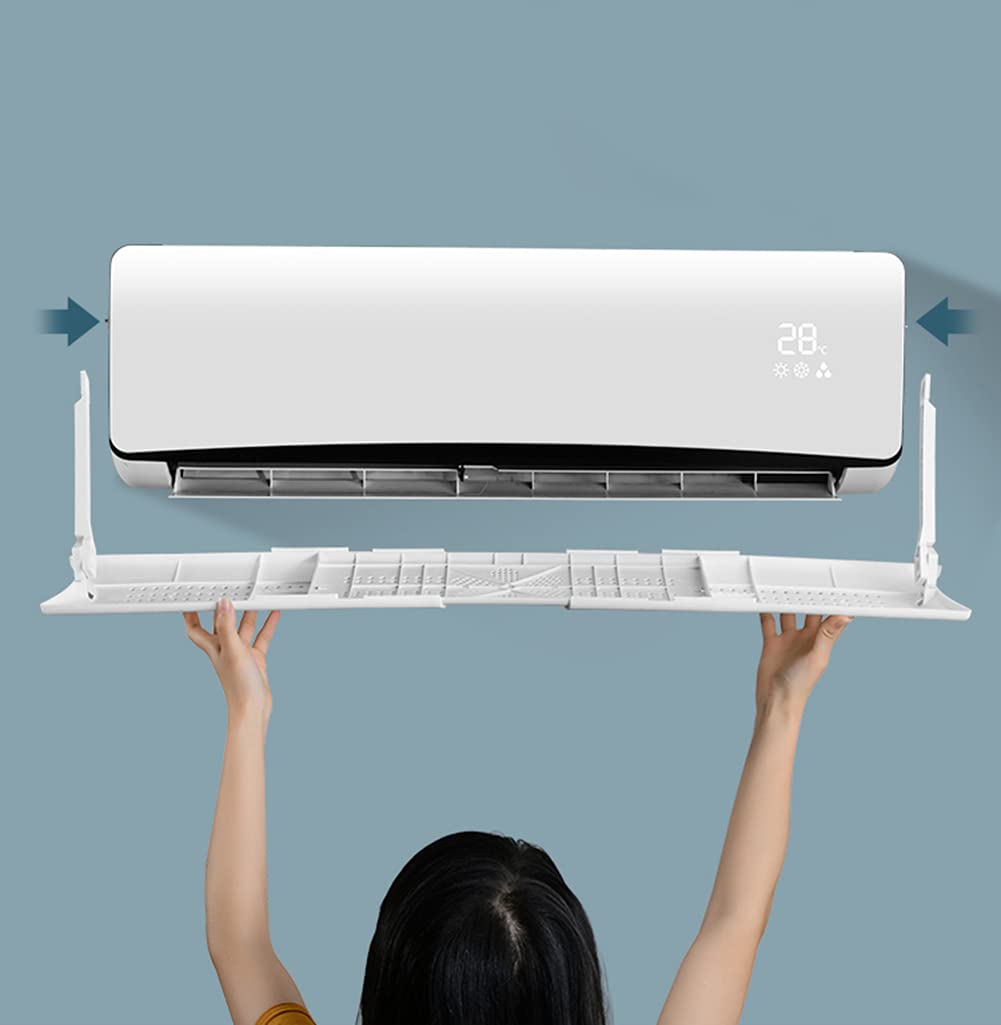 Adjustable Telescopic Air Deflector - Wall Mounted HVAC Vent Cover for Home & Office | Improve Airflow Direction & Reduce Direct Blows | Perfect for Bedrooms, Living Rooms and Workspaces