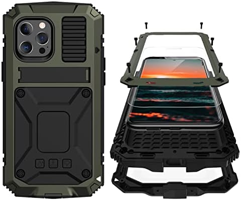 Simicoo iPhone 14 Plus Case with Screen Protector & Camera Protector - Shockproof, Dustproof Metal Cover in Yellow - Perfect for Outdoor Activities & Daily Protection