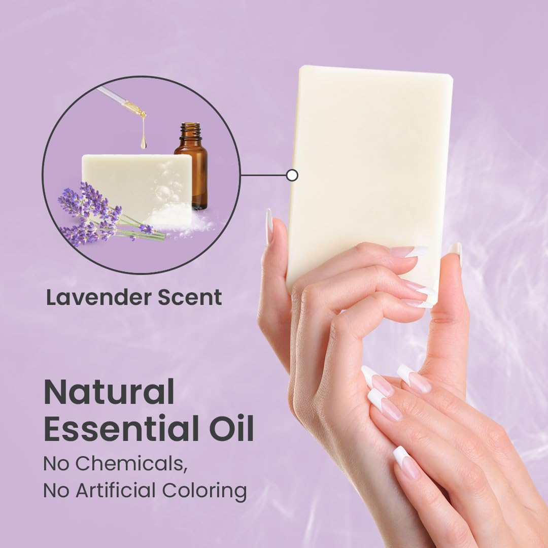 Body Restore Kojic Acid Soap with Vitamin C, E, Shea Butter & Hyaluronic Acid - 3 Pack Lavender Soap Bars for Dark Spot Treatment | All Natural, Paraben-Free Skincare | Brightening Face & Body Soap for Acne, Hyperpigmentation & Even Skin Tone