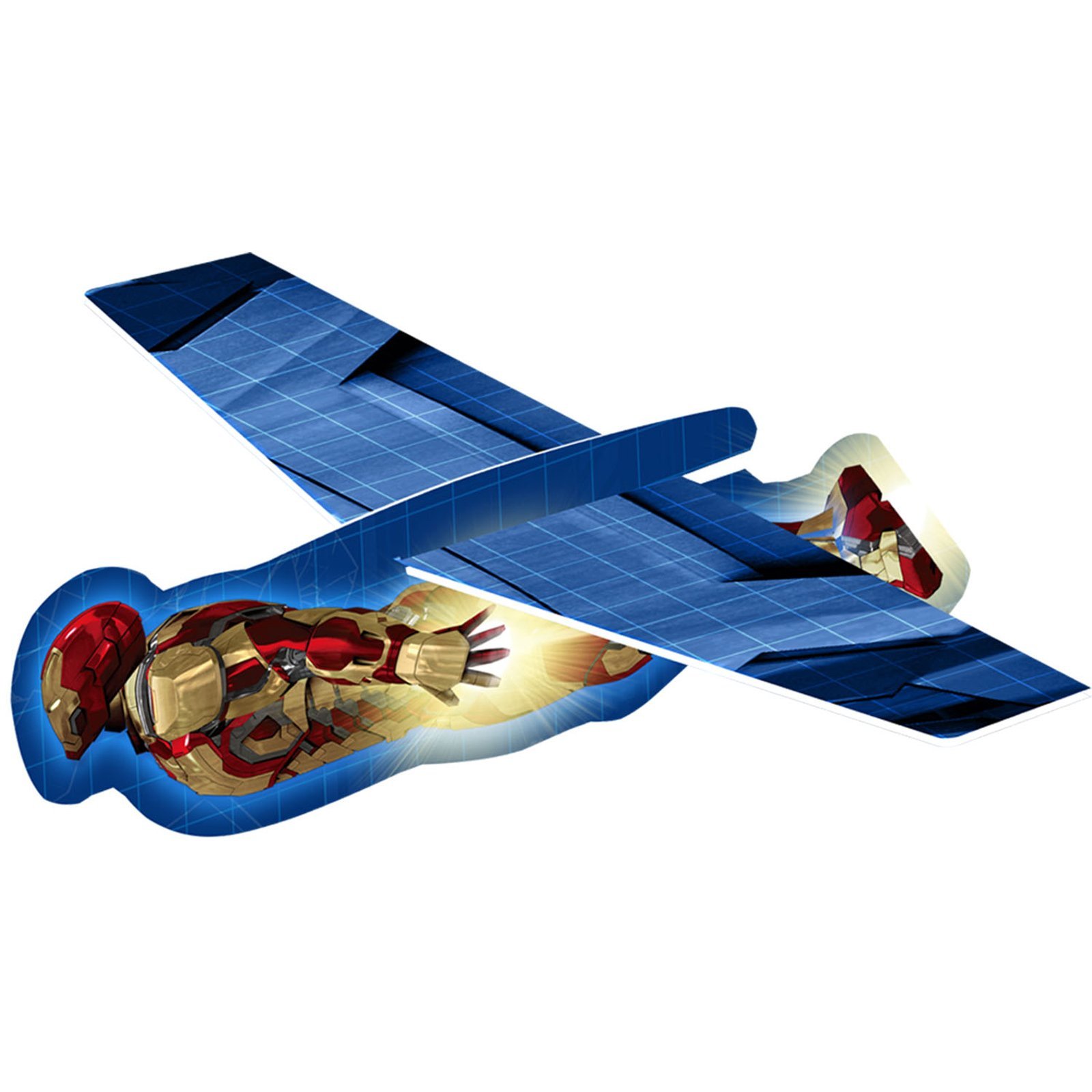 Marvel Iron Man 3 Foam Gliders - Set of 4 Superhero Flying Toys for Kids | Outdoor Play, Birthday Parties & Superhero Themed Events