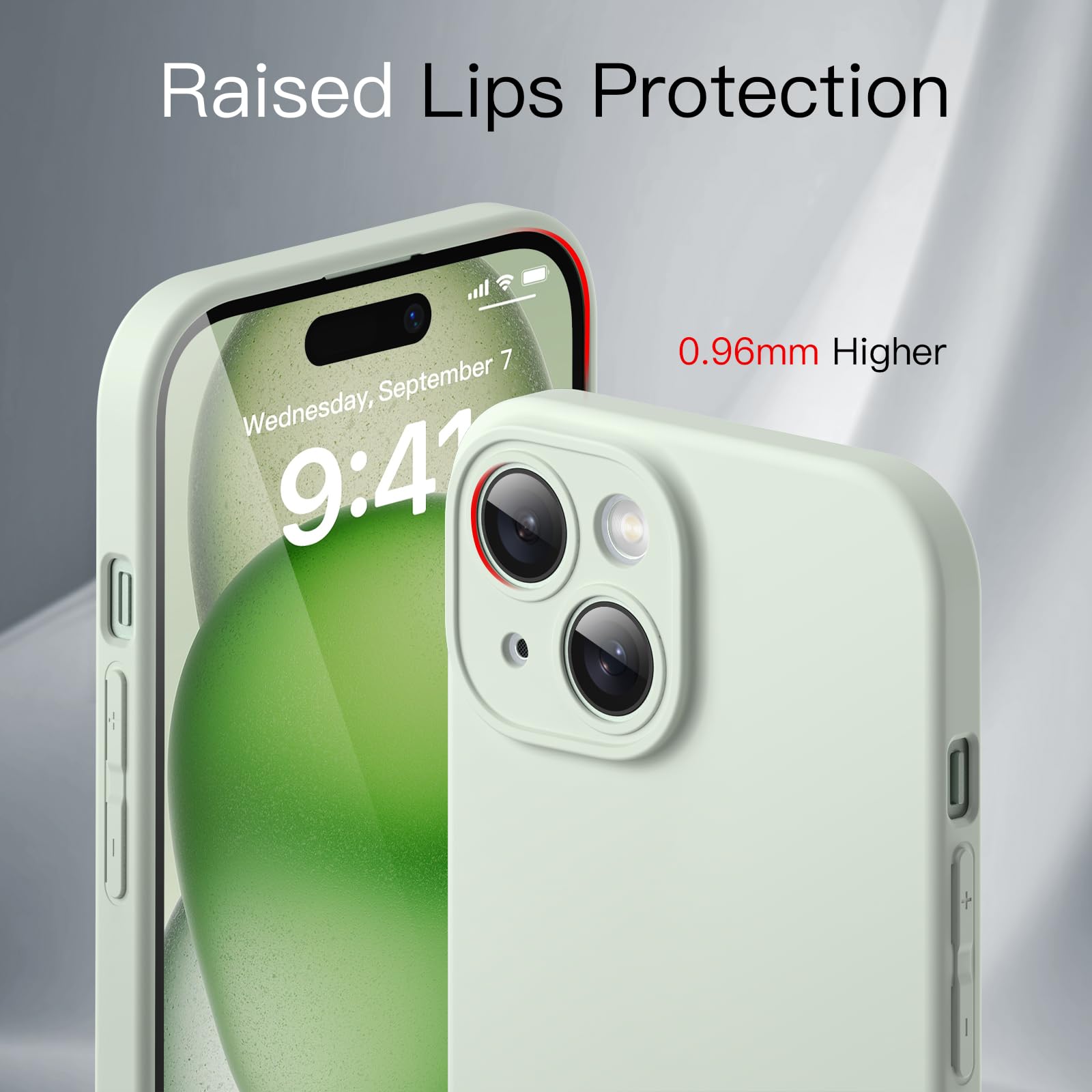 JETech Ultra-Thin Slim Case for iPhone 15 Plus 6.7-Inch | Matte Finish Minimalist Protective Cover with Full Camera Lens Protection | Lightweight Durable Phone Case in Green | Perfect for Everyday Use, Work & Travel