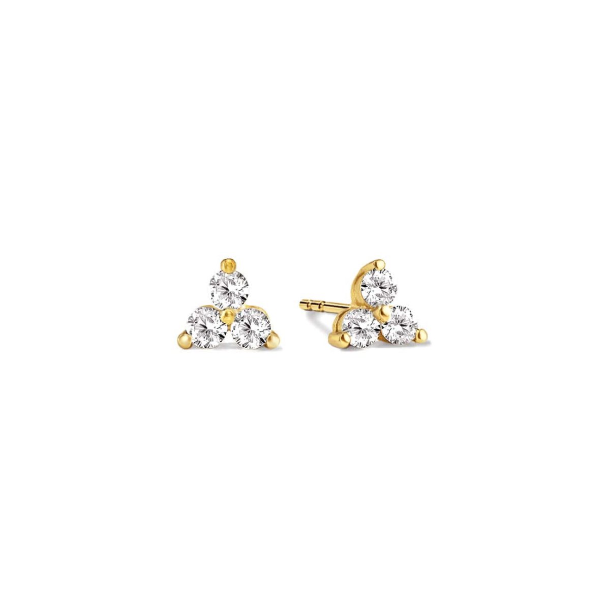 Tiny Clover Pavé Stud Earrings - Dainty Floral Jewelry for Women - Perfect for Everyday Wear, Date Nights & Special Occasions