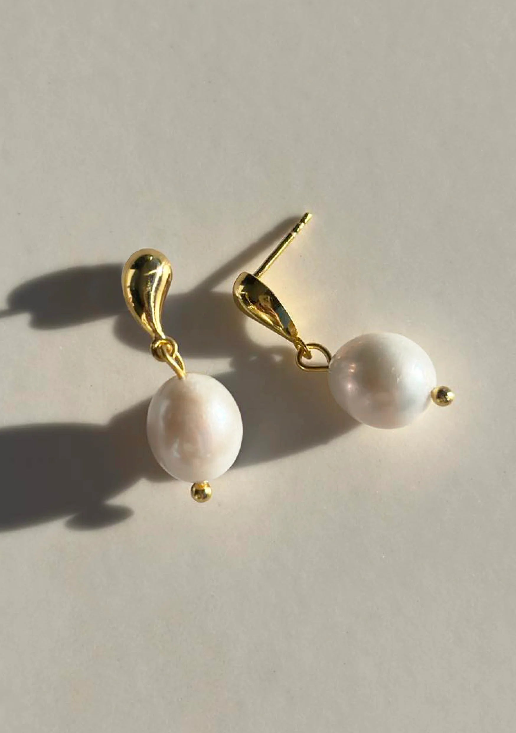 Lola Knight Hailey Pearl Drop Bridal Earrings - 14K Gold Wedding Jewelry for Brides, Bridesmaids & Formal Events | Elegant Dangle Earrings for Prom, Anniversary & Special Occasions