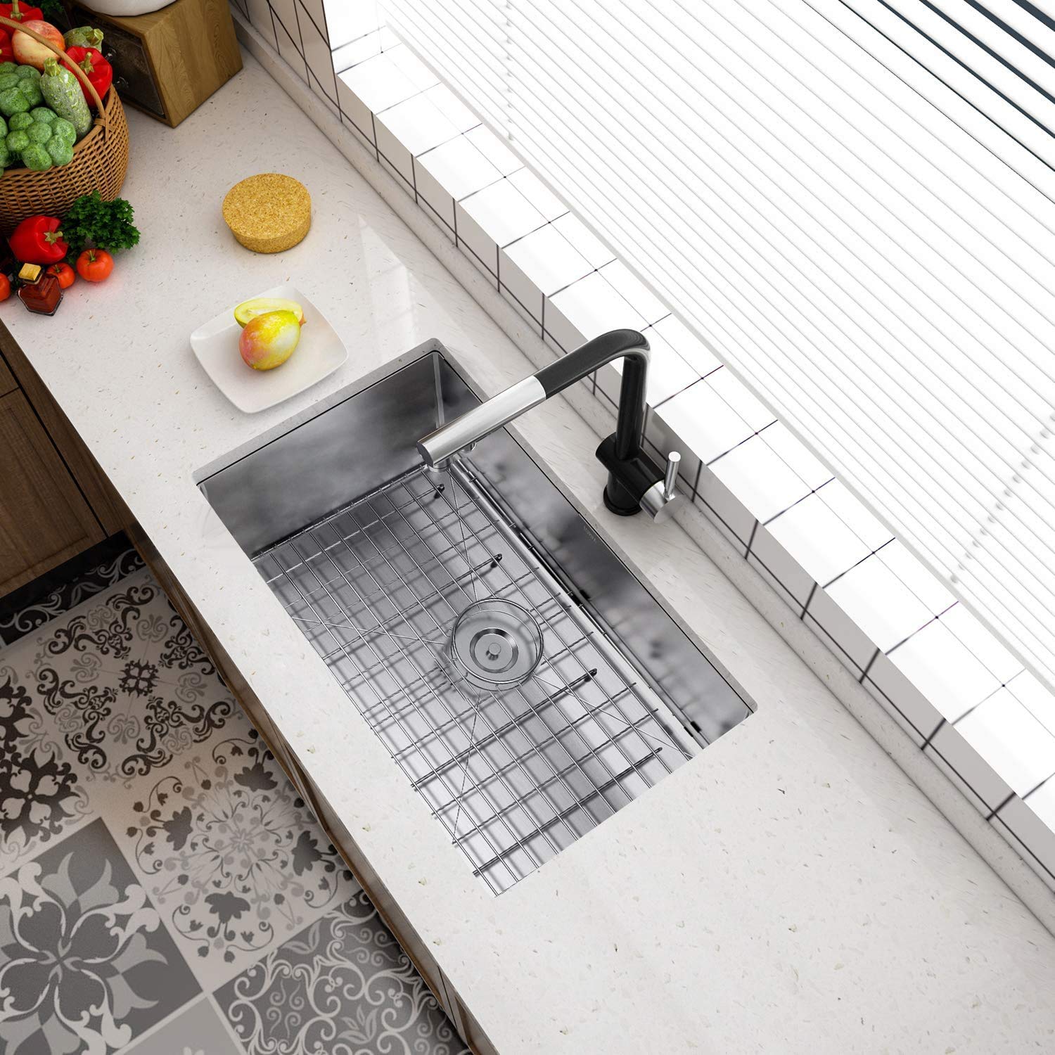 TORVA 32-Inch Undermount Kitchen Sink - Premium 304 Stainless Steel Bar Sink with 10-Inch Deep Single Bowl | Perfect for Restaurants, Bars & Home Kitchens