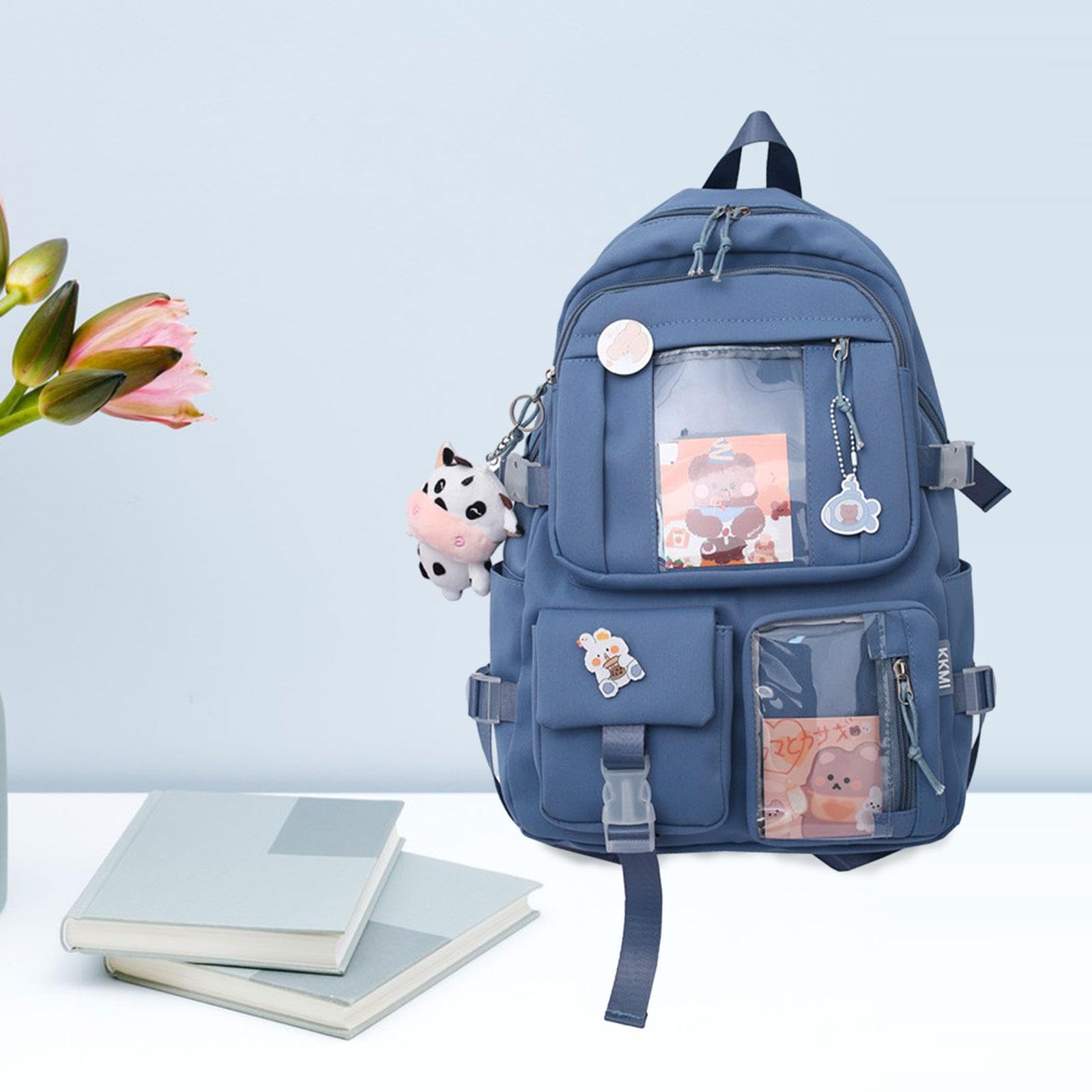 MYADDICTION Women's Backpack - Cute & Durable Knapsack for Travel, School, Work | Lightweight Book Bag for Women, Teens & Girls | Perfect for College, Commuting & Daily Use (Blue)