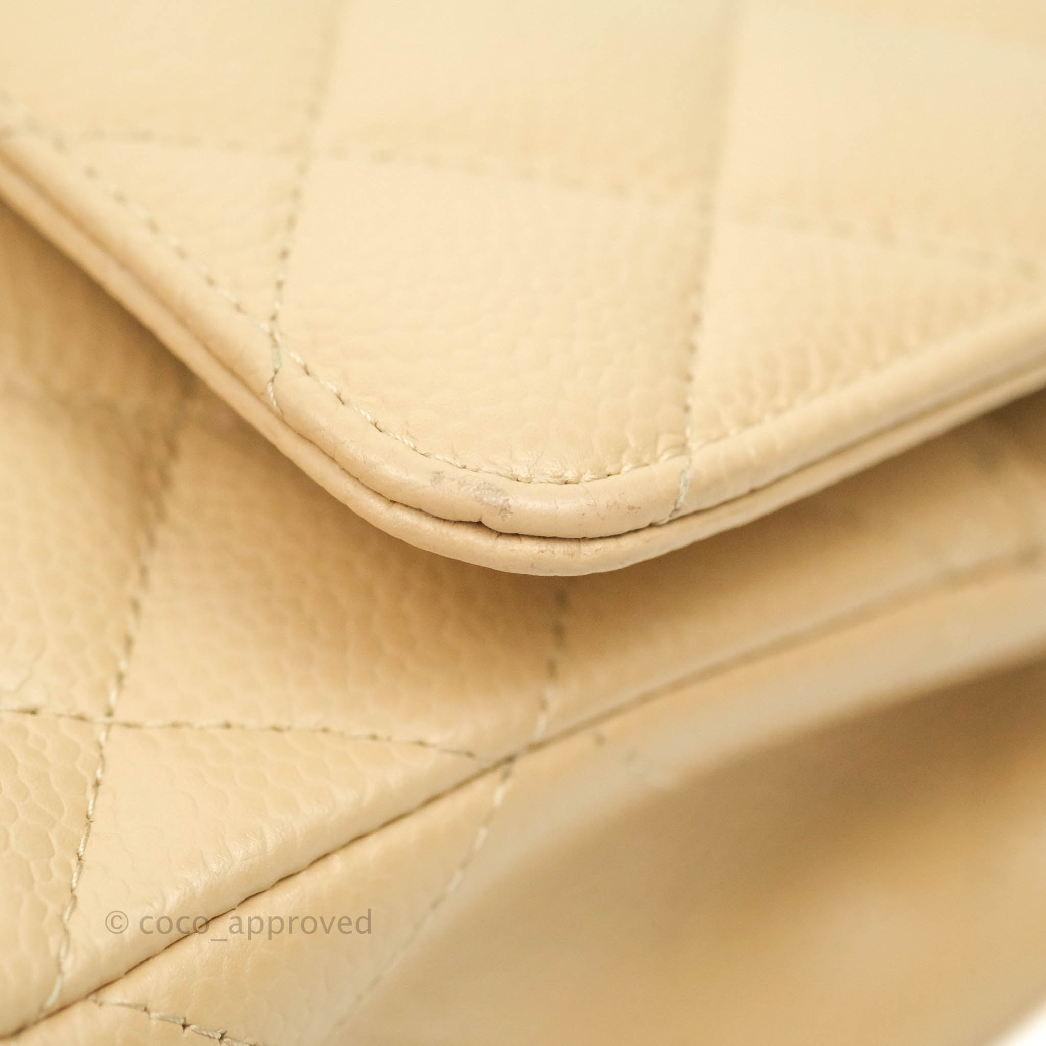 Chanel Classic Medium Double Flap Bag in Beige Caviar Leather with Gold Hardware - Luxury Designer Handbag for Women, Perfect for Work, Evening Events & Special Occasions