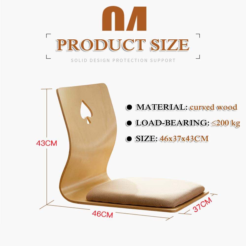 Comfortable Tatami Floor Chair - Japanese & Korean Style Backrest Legless Chair for Dorm, Bedroom & Bay Window | Perfect for Relaxing, Reading & Small Space Living