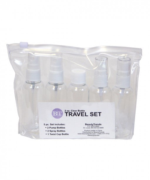 Clear Travel Bottle Set - Leak Proof Silicone Squeeze Containers for Toiletries & Liquids | TSA Approved for Airplane Carry-On, Gym, Camping & Travel Accessories