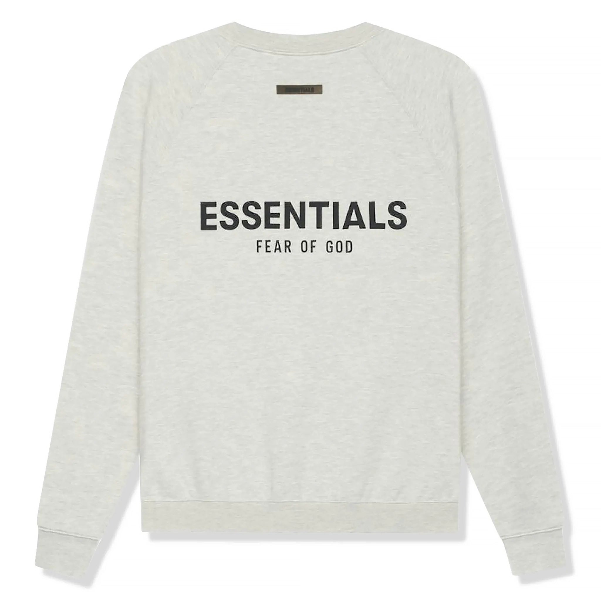 Fear of God Essentials Light Heather Oatmeal Crewneck Sweatshirt (SS21) - Men's Casual Pullover for Streetwear & Loungewear