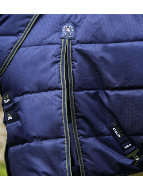 Premier Equine Hydra 350g Stable Rug with Neck Cover - Heavyweight Horse Blanket for Winter Warmth & Stable Comfort