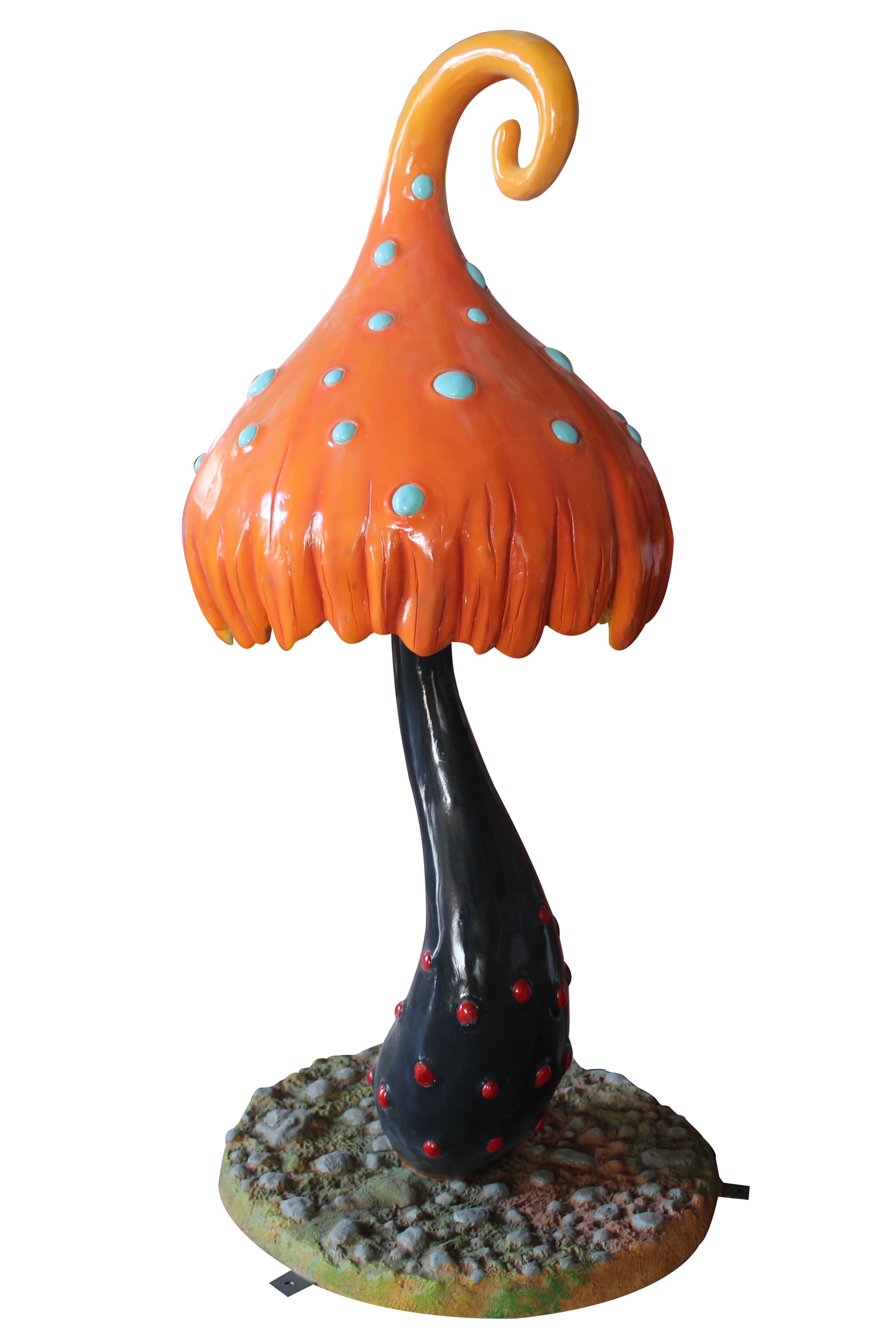 4' Poison Mushroom Statue - Unique Gothic Halloween Decor for Home, Garden & Party | Spooky Outdoor & Indoor Decoration