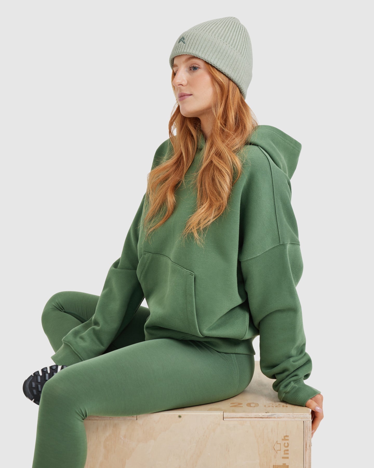 Ribbed Beanie Hat for Men & Women - Soft Knit Winter Beanie in Tea Green - Perfect for Cold Weather, Outdoor Activities & Casual Style