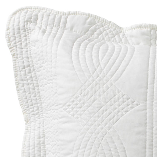 Premium Kinley Cloud White European Pillowcase Set by Bianca - 100% Cotton Luxury Bedding for Hotel & Home Decor - Soft & Breathable for Ultimate Comfort