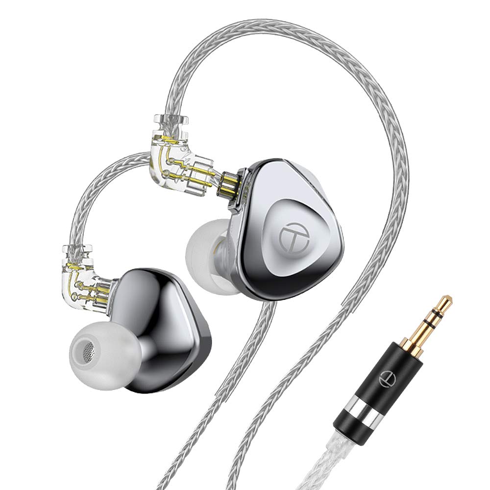 TRN BA15 Professional In-Ear Monitor Headphones - 30-Balance Armature Drivers, Detachable 16-Core Silver-Plated Cable, HiFi Wired Noise Isolating IEM Earphones for Audiophiles, Musicians, Singers & Drummers | Perfect for Studio Recording, Live Performances & Critical Listening