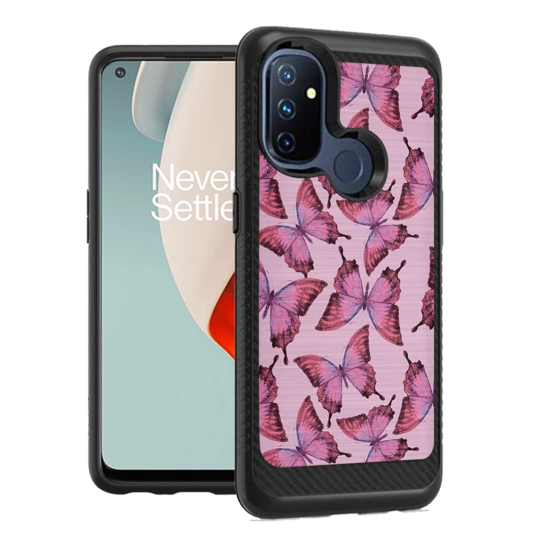 OnePlus Nord N100 Case - Shockproof Slim Cover with Cute Butterfly Design for Women & Girls | Daily Protection