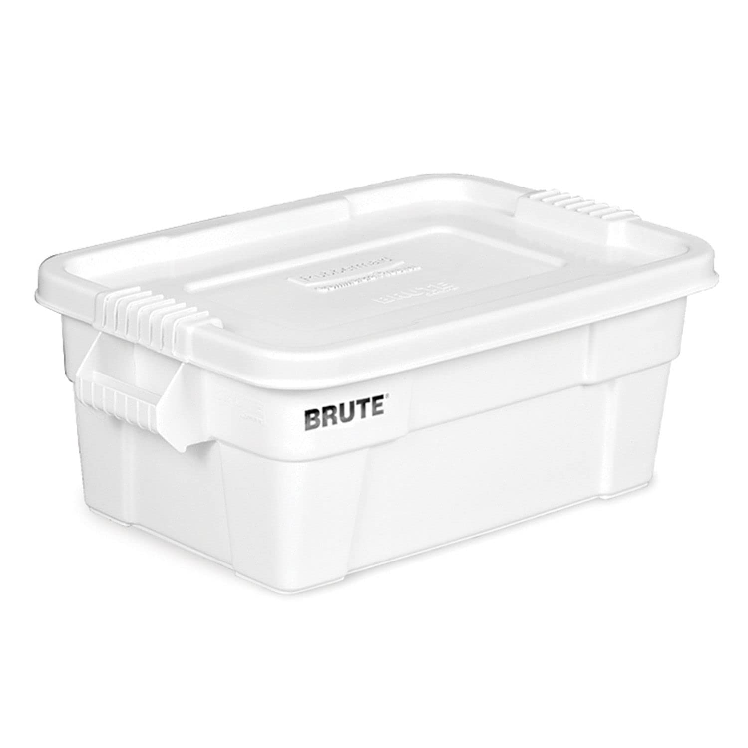 Rubbermaid FG9S3000WHT Brute Storage Tote - 27.9 x 17.4 x 10.7 Inches - Heavy Duty White Plastic Container - Set of 6 - Perfect for Home Organization, Garage Storage & Commercial Use