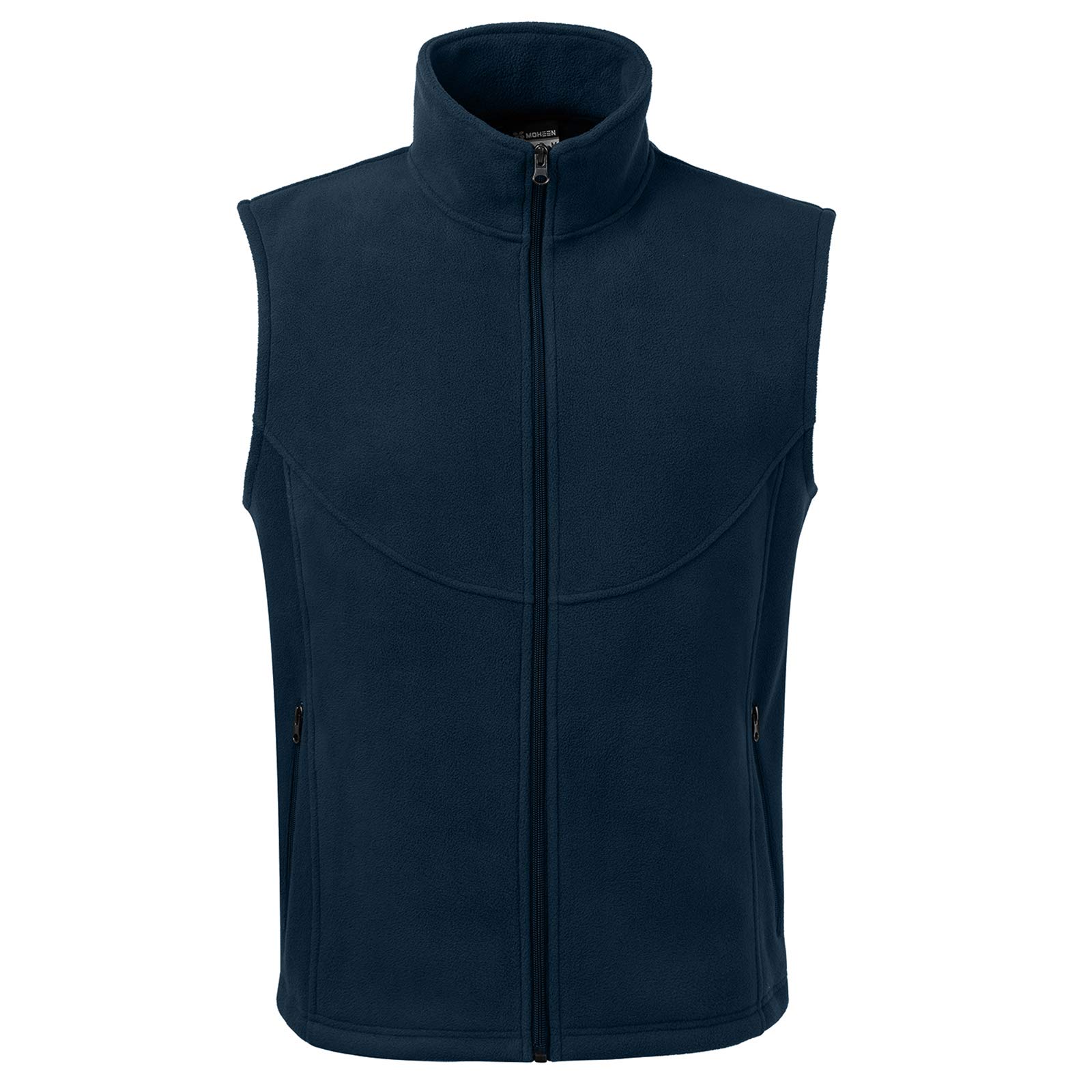 MOHEEN Men's Fleece Vest - Lightweight Full Zip Softshell Sleeveless Jacket with Pockets for Outdoor Activities, Hiking, Camping & Casual Wear