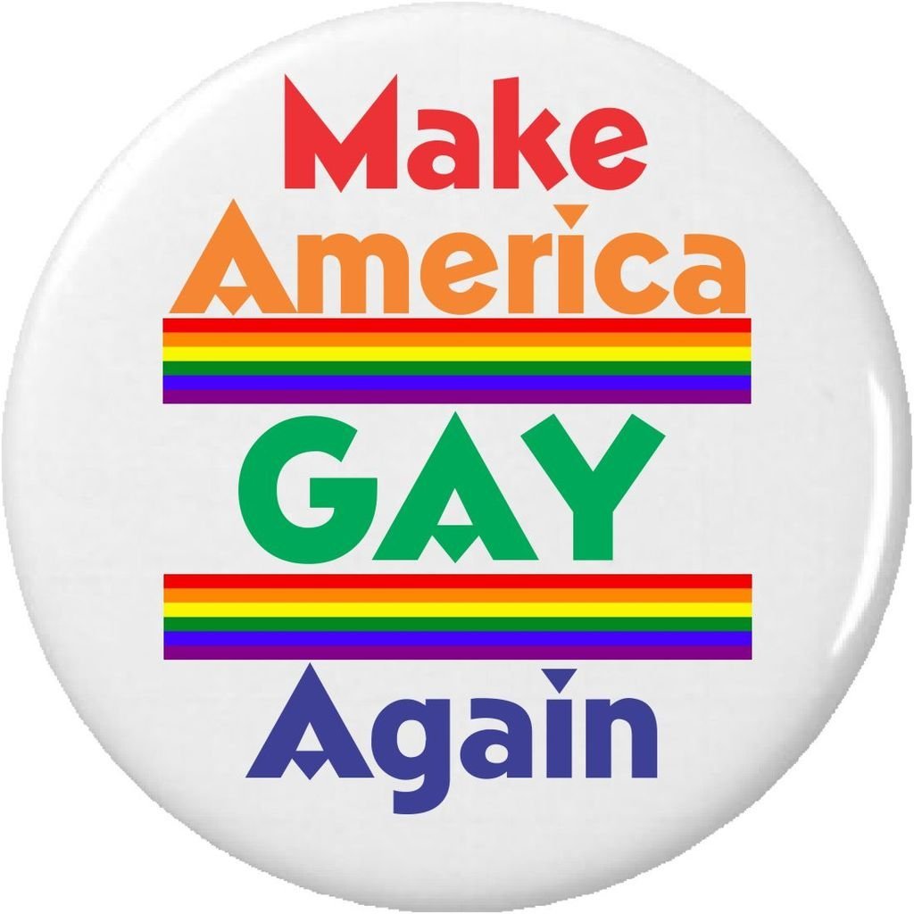 Make America GAY Again Pinback Button - Pride LGBTQ+ Political Enamel Pin Badge - Perfect for Backpacks, Jackets & Pride Events