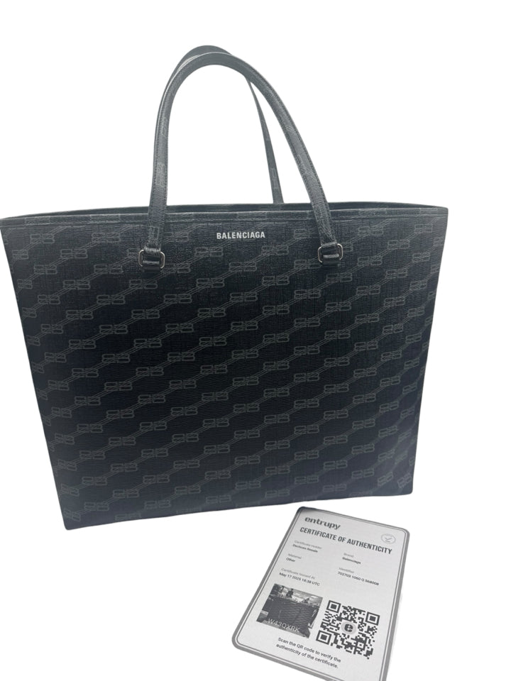Balenciaga 2022 Large Shopper Tote Bag for Women - Designer Leather Handbag for Work, Travel & Everyday Use